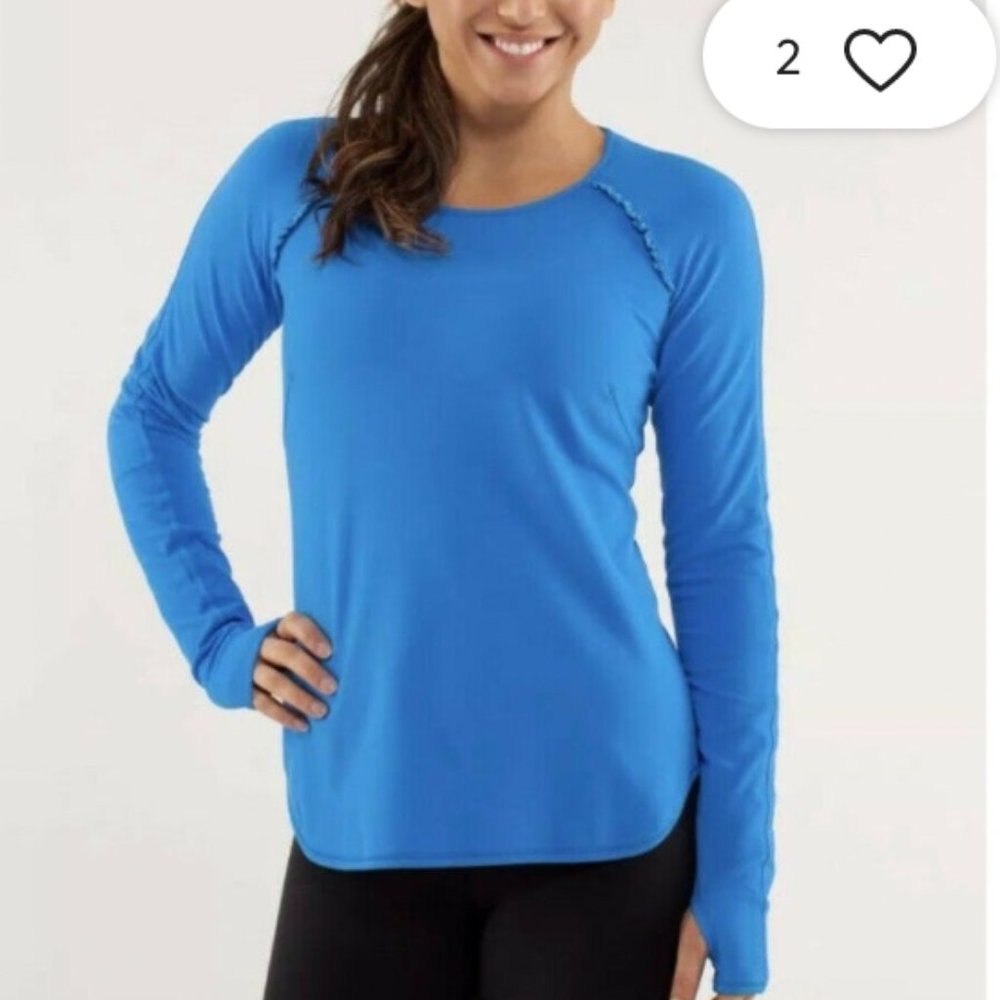 Royal blue lululemon athletica M long sleeve top